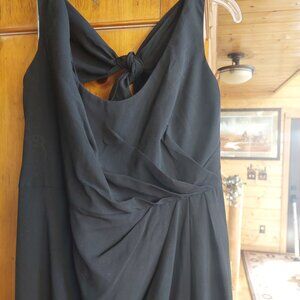 White By Vera Wang, Drape Back style VW 360069 Black Formal Gown size 14